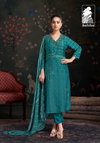 Raahil By Sahiba Shimmer Silk Printed Dress Material Wholesalers In Surat
